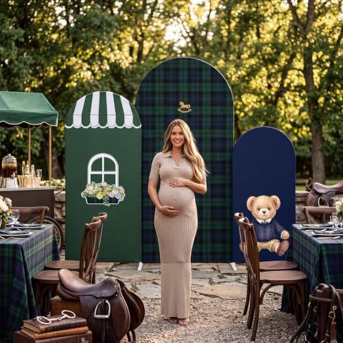 3 Set Preppy Bear Arch Covers for Birthday Cartoon Party Supplies - Image 3