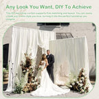 20ftx14ft Ivory Backdrop Curtain for Wedding Parties - Image 3