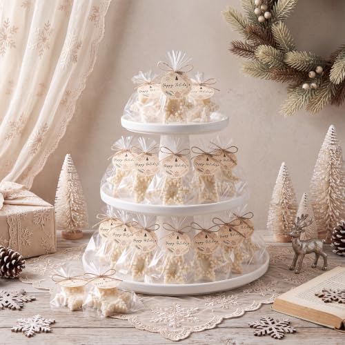 Leelosp 20 Set Snowflake Soaps Christmas Baby Shower Favors for Guests - Image 3