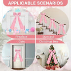 6 Pack Oversized Pink Bows for Wall Decor – 17x39 Inch Coquette Ribbon Bows for Birthday Backdrop, Girls Room, Party & Aesthetic Home Decorations - Image 7