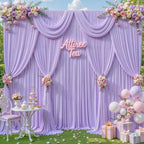 20ft x 10ft Purple Backdrop Curtains, Lavender Lilac Drapes Backdrop Fabric - Image 2