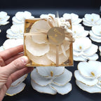 Giftsupstore Wedding Favors Guests Bulk- 50 Set of Elegant Gold Design Orchid Candle -Custom Bridal Shower Gifts, Baby Shower, Personalized Bachelorette Party Candle Favor – Decorative Floral Candles - Image 7