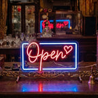 Led Neon Open Signs for Wall Decor Business Open Sign for Store Shop Storefront Window Door Wall- Red&Blue - Image 2