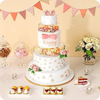 NPPLUS 2 Pcs Square Clear Acrylic Fillable Cake Stand with 2M LED Lights - Image 4