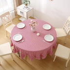Table Cloth, Red White Gingham, Round Dia.60” - Image 2