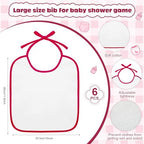 6 Sets Bottle Chug Baby Shower Games Juegos Para Plastic Baby Bottles Bibs Disposable Diapers Gender Reveal Games Baby Changing Diaper Race Game Decoration (Red) - Image 3