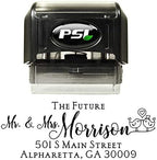 Personalized Self Inking Address Stamp - Future Mr and Mrs for Wedding by PrettySweetParty