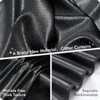 20ftx10ft Shimmer Black Sequin Backdrop Curtain for Parties, Thick Wrinkle Free Glitter Backdrop Drapes Photo Back Drop Curtains for Birthday Wedding Halloween Photography Background-4 Panels 5x10ft - Image 3