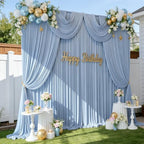 50FTx12FT Dusty Blue Backdrop Curtains for Weddings, Birthdays and Photos - Image 5