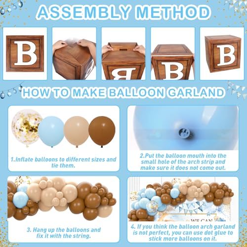 DataMoon We Can Bearly Wait Baby Shower Decorations for Boy - Image 5