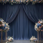 50ftx12ft Navy Blue Backdrop Curtain for Wedding Party 10 Panel 5×12FT Tall - Image 6