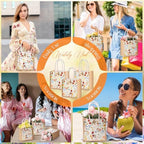 Abbylike 12 Pcs Floral Gift Bag Small Flower Tote Bag,Pastel Wildflowers - Image 3