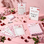 Funnymoom 426 Pcs Cherry Baby Shower Games for Girl, 8 Activity Pack - Image 2