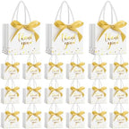 Jetec 45 Pcs Mini Thank You Gift Bag with Handle, White/gold by Jetec