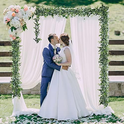 Sggvecsy Artificial Eucalyptus Garland 8 Pack Fake Eucalyptus Greenery Garland Faux Hanging Plants Artificial Vines, 5.6 Feet/Strand for Wedding Backdrop Arch Wall Table Party Outdoor Festival Decor - Image 2