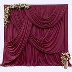 40ft x 10ft Burgundy Backdrop Curtains, Burgundy Drapes for Backdrop Fabric - Image 6