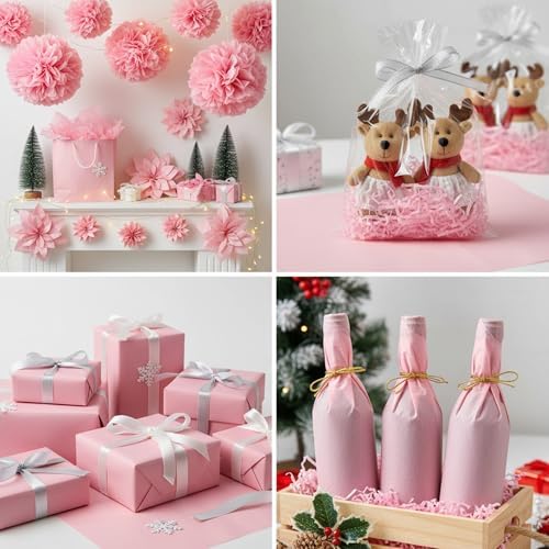 500 Sheets Light Pink Tissue Paper 20 x 30 Inch for Fall Floral Packaging - Image 6