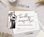 50 Blank RSVP Postcards Floral Script Style Print 4"X6" Response Cards,RSVP Reply Card for Wedding,Bridal Shower,Baby Shower - Image 4