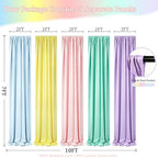 10x7FT Pastel Backdrop Curtain - 5 Colors Unicorn Backdrop Curtains - Wrinkle Free Pastel Rainbow Backdrop Draping Fabric for Baby Shower, Party, Classroom, Back-to-School & Unicorn Birthday Decor - Image 2