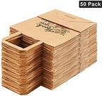 50Pcs 10x8x4.7 Thank You Gift Bags Bulk, Thank You Bags for Business Small, Sturdy Brown Paper Small Gift Retail Bag Bulk (A) - Image 6