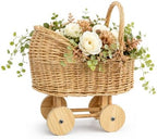 Wicker Baby Carriage Centerpiece, Willow Decor for Baby Shower by Unknown
