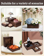 8Sizes Wooden Nested Buffet Risers with Mini Signs for Party Decor - Image 7