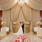 30ftx15ft Champagne Backdrop Curtains for Parties, Wrinkle Free Polyester Photo Backdrop Drapes 6 Panels 15 ft Long Back Drop Cloth for Wedding Birthday Photography Background Party - Image 6