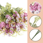 Artificial Flowers Wildflowers Silk Daisy Spring Fake Daisies Decoration Summer UV Resistant Colorful Mixed Bundles Faux Greenery Outdoor Plant Stem Filler for Home Decor Indoor Floral Arrangements - Image 2