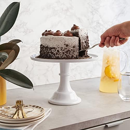 Twine Melamine Cake Stand, Cupcake Display Home Decor Food and Dessert Serving Accessory, 11.5 x 8 Inches, White, Set of 1 - Image 6