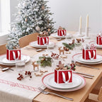 Yeaqee 50 Pcs Mini Metallic Paper Gift Bags with Handle, Red White - Image 6