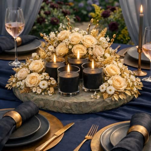 Set of 72 Richland Votive Candles Black Unscented and 72 Clear Glass Eastland Votive Holders - Image 5
