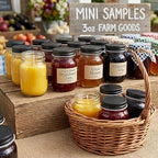 RetroPak Mini Mason Jars with Lids, 24 Pack, 3 oz Glass Honey Jars, Black - Image 2