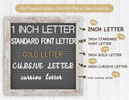 Changeable Felt Letter Board with Letters, Pre Cut & Sorted 725 Letters, First Day of School Board, Baby Announcement Sign, 10x10 Inch Message Board, Pregnancy Announcement Classroom Decor Sign Board - Image 3