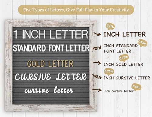 Changeable Felt Letter Board with Letters, Pre Cut & Sorted 725 Letters, First Day of School Board, Baby Announcement Sign, 10x10 Inch Message Board, Pregnancy Announcement Classroom Decor Sign Board - Image 3
