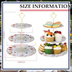 Lallisa Wildflower 3 Tier Ceramic Dessert Stand for Cupcakes - Image 6