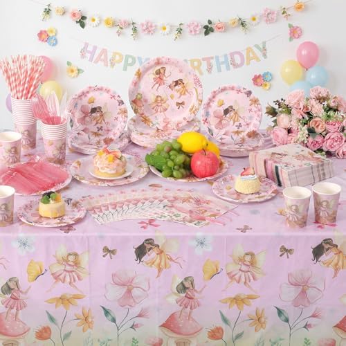 Potchen 452 Pcs Fairy Party Supplies Serve 50, Pink - Image 6