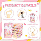 50Pcs Baby Girl Foot Keychain Footprint Bottle Openers Small Foot Bottle Opener Keychain Souvenir for Guests Baby Shower Return Gift for Party Favors with Pink Boxes Gifts or Decorations - Image 3