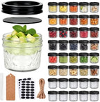 QAPPDA 4oz Clear Glass Mini Mason Jars, 40 Pack Small Canning Jars by QAPPDA