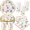 Maxdot 100 Pcs Animal Parade Party Plates Tableware Set, Disposable by Maxdot