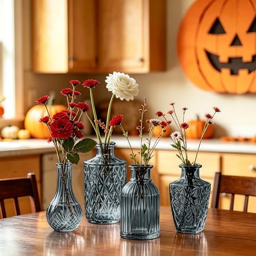 Glass Bud Vases in Bulk Small Mini Black Vase for Flowers 40pc - Image 3