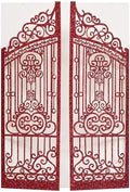 50Pcs Laser Cut Glitter Invitation Card Pocket, Glitter Red by ZLFZJH