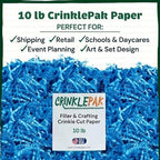 10LB Light Blue Crinkle Paper Filler Gift Wrap USA Made - Image 2