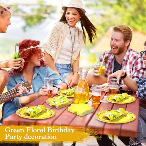 Funnymoom 200 Pcs Lemon Party Decorations Paper Plates and Napkins Serve 50 - Image 5