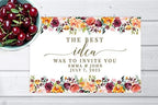 Andaz Press Custom Personalized Disposable Paper Placemats, 12 x 18 Inch, Set of 25, Gold Floral The Best Idea was to Invite You, Tableware, Dining, Tabletop, Table Setting for Wedding, Bridal Shower - Image 4
