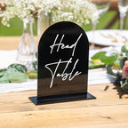 Black Arch Wedding Table Numbers with Stands 1-15, 5x7 Inch Black Acrylic Arch Sign with Holder, Arched Acrylic Table Numbers for Wedding Reception (1-15, 5"x7") - Image 5