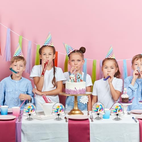 Tessco for you 48 Pcs Plastic Mini Cake Stand with Dome Lid,Silver - Image 4