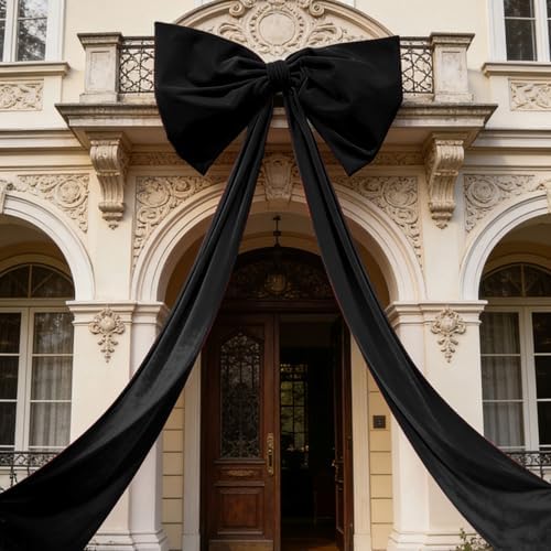 Luxury Giant Velvet Bow Decor Oversized Wall Bow Decorations Bow Decorative for Room Wall Party Birthday Backdrop Baby Shower Decor Front Door Patio Outdoor Wedding Arch - Image 3
