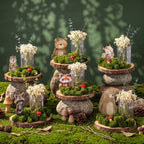 Rtteri 6 Set Woodland Animal Table Centerpiece Baby Shower Gifts Include Wood Slices Mason Jars with Forest Animal Decor Mushroom Moss Greenery for Rustic Party Gender Reveal Birthday Photo Props - Image 2