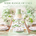 4 Pack Rattan Baby Carriage Baby Shower Table Centerpiece,Green - Image 6