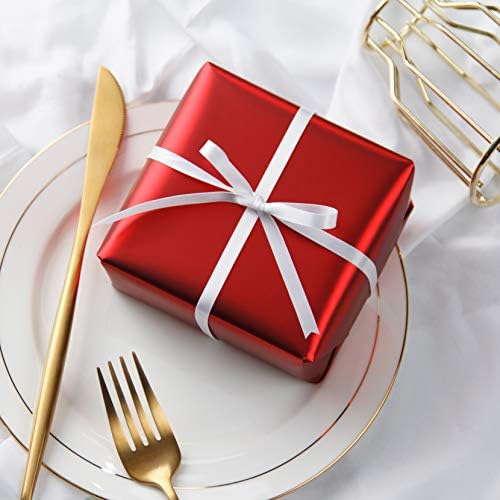 RUSPEPA Red Metallic Wrapping Paper - Solid Color Matte Gift Wrap Paper Jumbo Roll Perfect for Valentine's Day Gifts, Wedding, Birthday, Christmas, Baby Shower, Anniversaries - 30 Inches x 100 Feet - Image 2